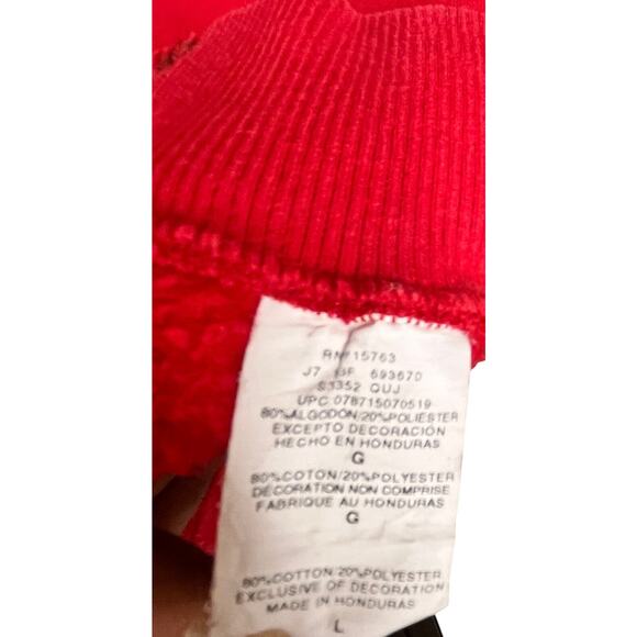 Champion S600 Red Power Blend Eco Authentic Scarlet Red Crew Neck Sweatshirt - Picture 8 of 8